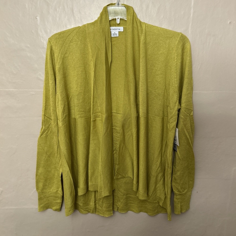 liz claiborne XL Celadon‎ Green Thin Cardigan Sweater NWT